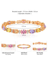 Lustrous CZ Golden Bracelet