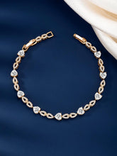 Glistening CZ Golden Bracelet