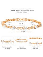 Glistening CZ Golden Bracelet