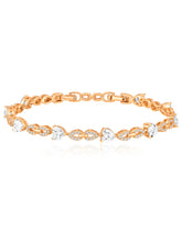 Glistening CZ Golden Bracelet