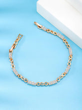 Glistening CZ Golden Bracelet