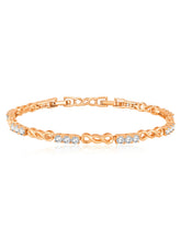 Glistening CZ Golden Bracelet