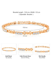 Glistening CZ Golden Bracelet