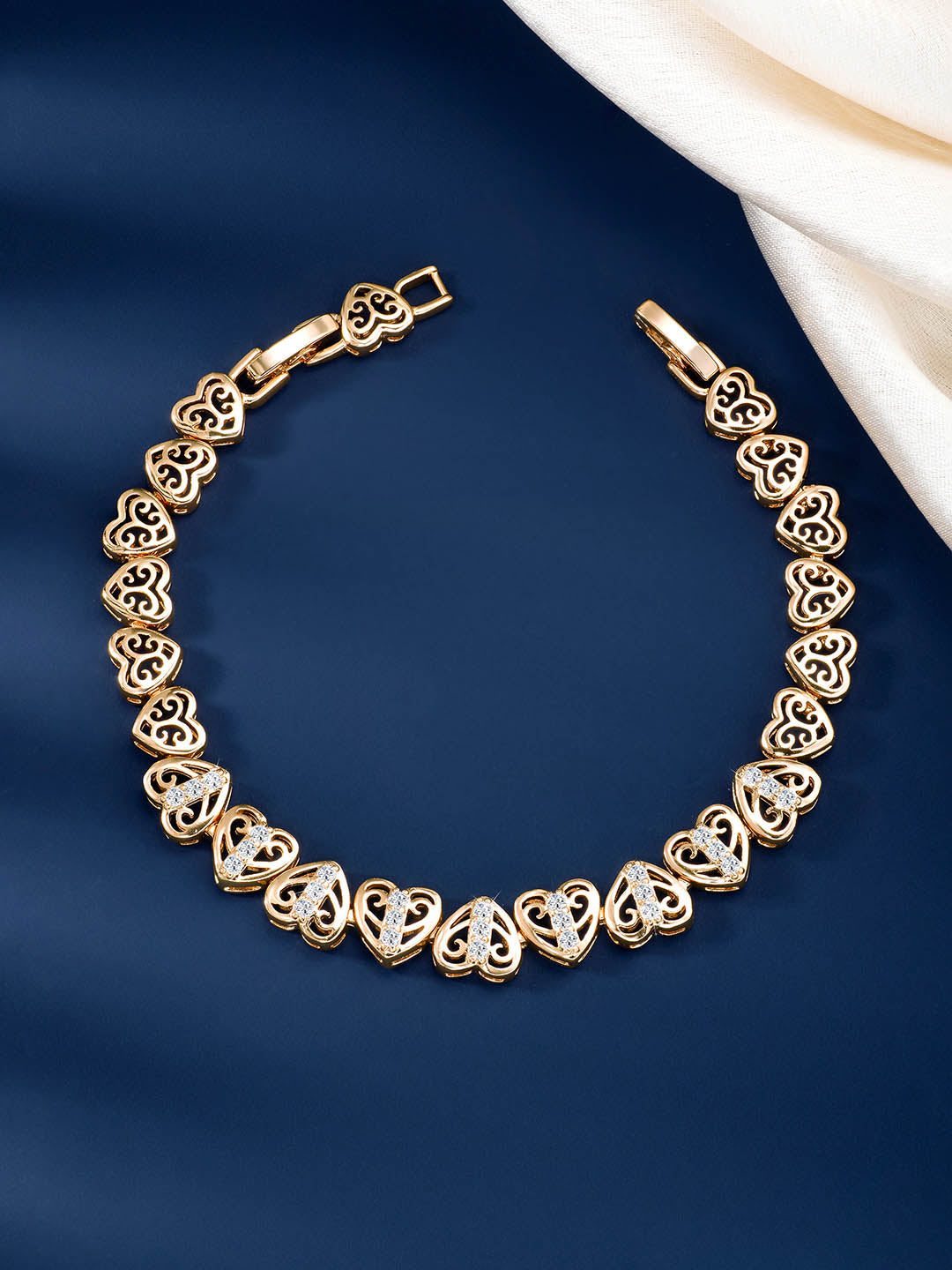 Radiant Sparkle Golden Bracelet