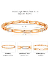 Radiant Sparkle CZ Golden Bracelet