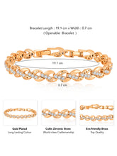 Modern CZ Golden Bracelet