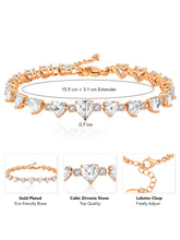 Elegant Sparkle CZ Golden Bracelet