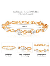 Charming CZ Golden Bracelet