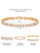 Sleek CZ Golden Bracelet