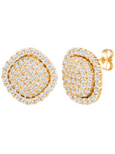 Peora Cushion Style CZ Gold Pendant Set