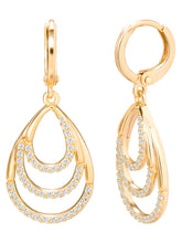 Peora Multi Layer Pear Shape Drop Pendant Set
