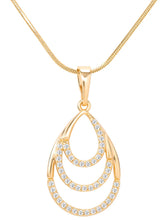 Peora Multi Layer Pear Shape Drop Pendant Set