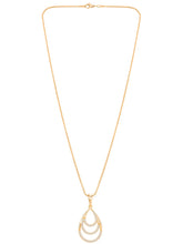 Peora Multi Layer Pear Shape Drop Pendant Set