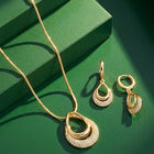 Peora Layered Loop Teardrop Pendant Set For Her