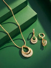 Peora Layered Loop Teardrop Pendant Set For Her