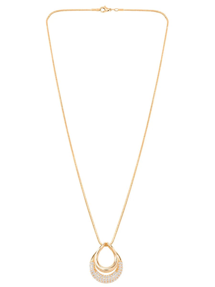Peora Layered Loop Teardrop Pendant Set For Her