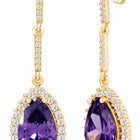 Peora Royal Story Purple Pendant Set For Women