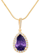 Peora Royal Story Purple Pendant Set For Women