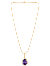 Peora Royal Story Purple Pendant Set For Women