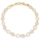 Linked CZ Infinity Loop Gold Bracelet
