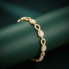 Linked CZ Infinity Loop Gold Bracelet