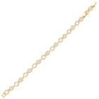 Linked CZ Infinity Loop Gold Bracelet