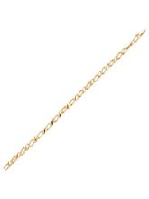 Sleek Interlinked CZ Gold Chain Bracelet