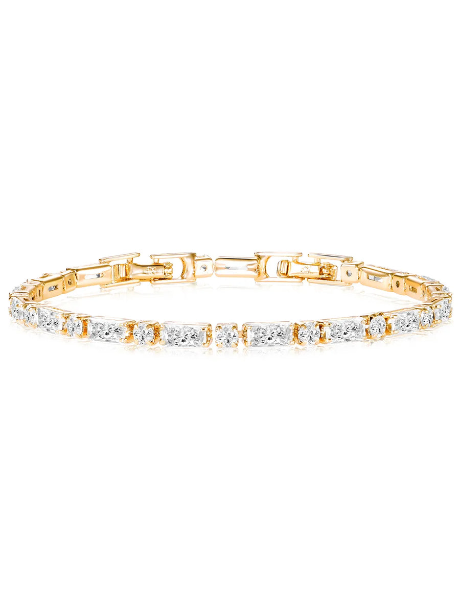 Delicate CZ Stones Studded Gold Bracelet
