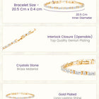 Delicate CZ Stones Studded Gold Bracelet