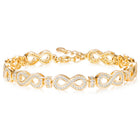 Infinity Wish CZ Gold Bracelet For Women