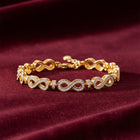 Infinity Wish CZ Gold Bracelet For Women