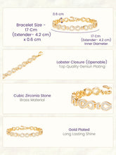Infinity Wish CZ Gold Bracelet For Women