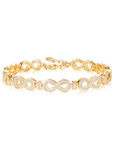Infinity Wish CZ Gold Bracelet For Women
