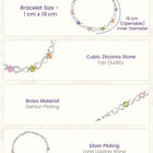 Peora Infinity Love Multicolor Silver Bracelet