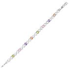 Peora Infinity Love Multicolor Silver Bracelet