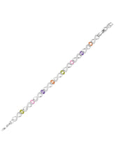 Peora Infinity Love Multicolor Silver Bracelet
