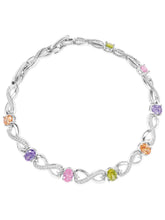Peora Infinity Love Multicolor Silver Bracelet