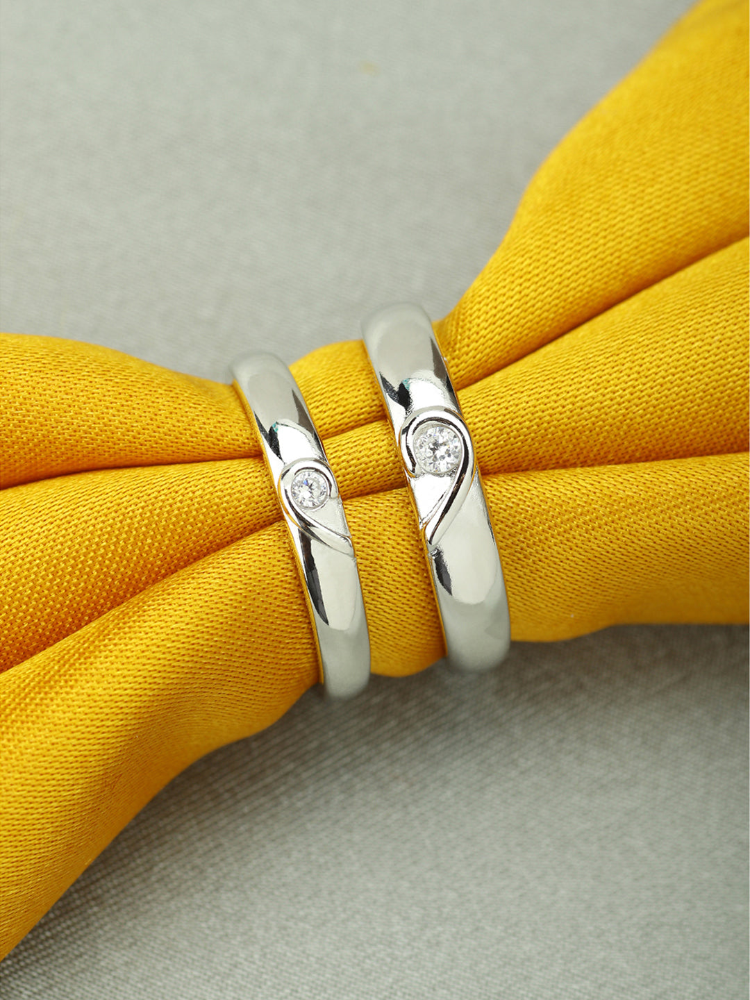 Infinite Love Solitaire Duo Rings