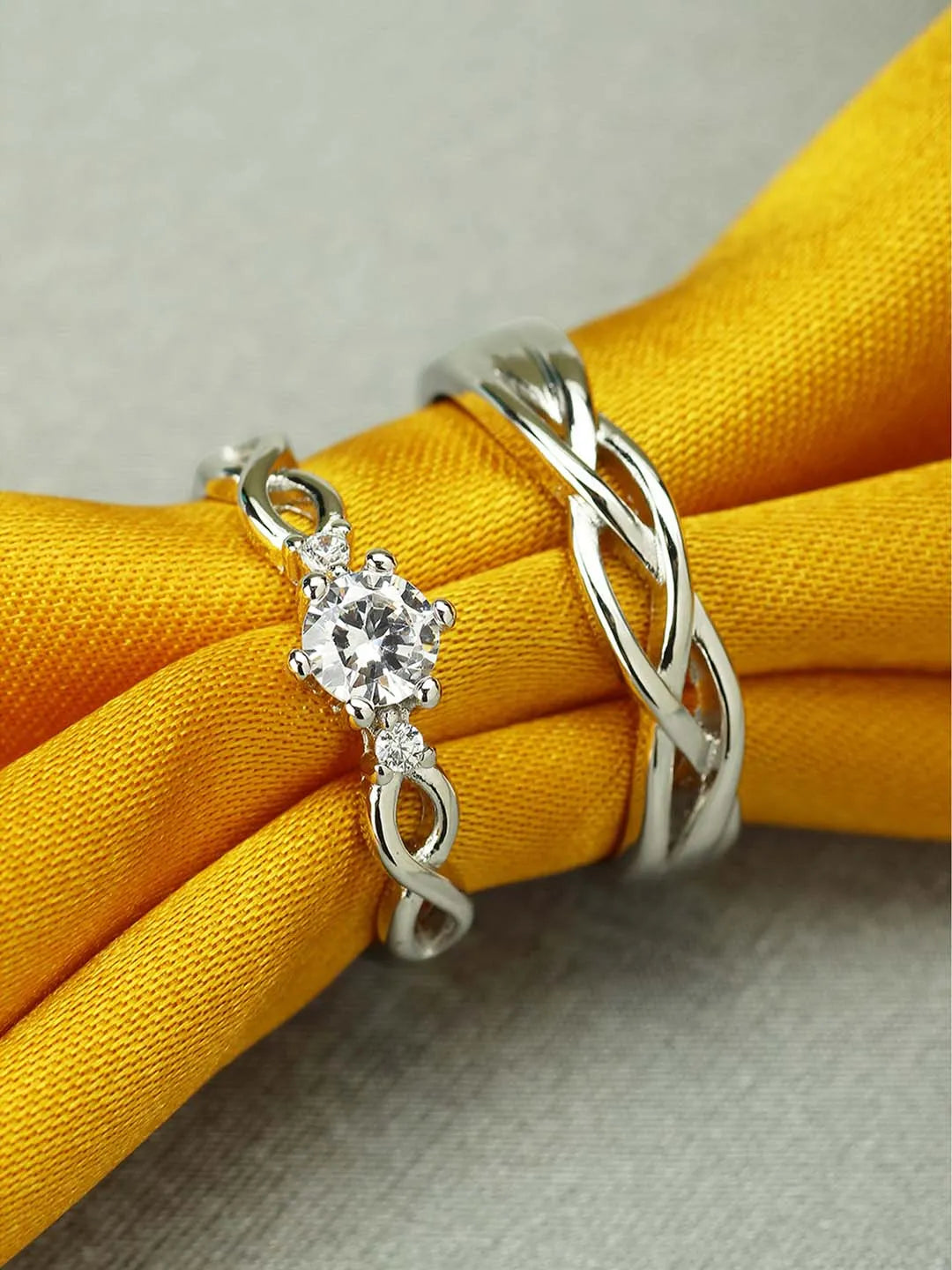 Timeless Classic Solitaire Couple Rings