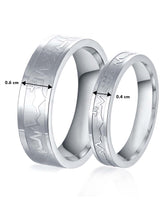 Heartfelt Vows Engraved Promise Couple Rings