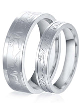 Heartfelt Vows Engraved Promise Couple Rings