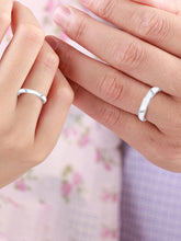 Graceful Waves Silver Plated Couple Rings