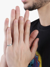 Heart Engraved Silver Couple Ring Band