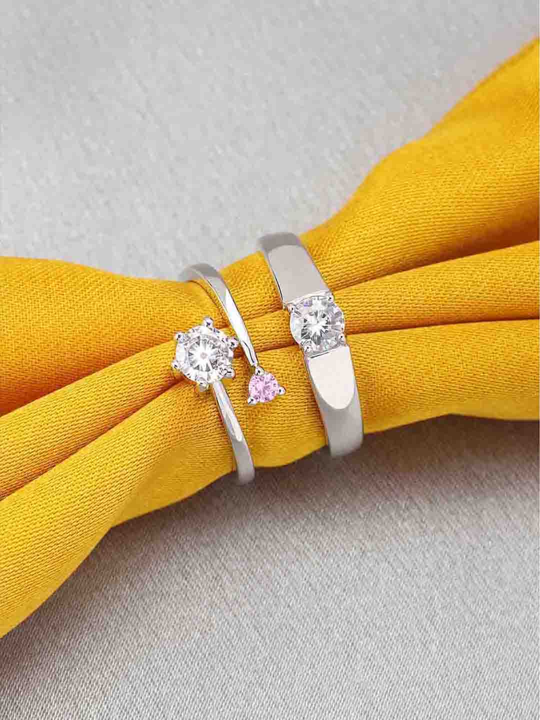 Timeless Love Solitaire Couple Rings