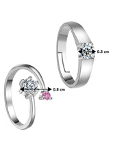 Timeless Love Solitaire Couple Rings