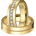 Classic Forever Gold Couple Band Rings