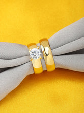Premium Gold Solitaire Band Rings For Couples