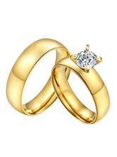 Premium Gold Solitaire Band Rings For Couples