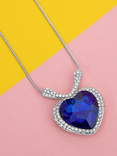 Heavenly Hues Blue Heart Statement Necklace