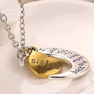 Lunar Embrace Moon & Heart Pendant